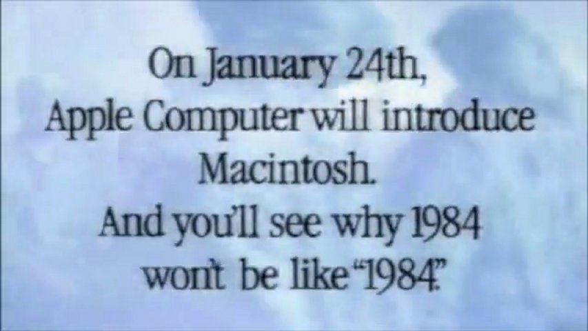 Le 24 Janvier, Apple Computer va introduire le Macintosh. Et vous allez voir pourquoi 1984 ne sera pas comme "1984 »